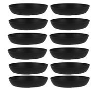 TOYANDONA 30 Pièces Plateau Rond en Plastique Noir, Soucoupe | Usage Pépinière et Balcon, Surface Lisse, Contrôle des Débordements de Terre, pour Jardiniers et Locataires