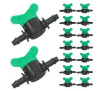 TOYANDONA 30 Pièces Vanne D'arrêt Mini pour Irrigation Goutte à Goutte 4/7mm en PP Vert, Système de Tuyau Arrosage Compact Fonction D'arrêt et Économie D'espace, pour Jardin