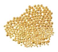 TOYANDONA 300 Pièces Perles de Pêche Rainurées 3mm 4mm 5mm, Lot Pratique | Plastique ABS Rond, Couleur Or, Rangement Compact, pour Eau Douce et Leurres, Pêcheurs et Montage