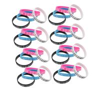 TOYANDONA 32 Pièces Bracelets Silicone Note de Musique Imperméables pour Fêtes Accessoires Musiciens Inspirants pour Concerts et Thème Musical Noir Blanc Bleu Rose