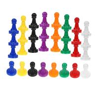 TOYANDONA 32 pièces Jeu de Société Plastique Multicolores pour Échecs et Jeux de Plateau Accessoires pour Parties et Entraînement
