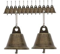 TOYANDONA 35 pièces Cloches Vintage Bronze Ancien Décorations de Noël Suspendues avec Crochet pour Bricolage Festif et Guirlande Artisanale