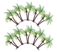 TOYANDONA 36 Mini Cocotiers en Plastique 7 CM Arbres Miniatures pour Aquarium Décorations de Paysages Tropicaux Accessoires pour Maquettes Plantes Artificielles Réalistes pour Dioramas