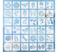 TOYANDONA 36 Pochoirs de Peinture Réutilisables pour Loisirs Créatifs Motifs Plantes Fleurs Oiseaux et Abeilles Modèles de Dessin Polyvalents pour Décoration sur Bois Papier et Tissu
