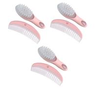 TOYANDONA 3ensembles Set De Brosse Et Peigne Pour Garçon Fille Kit De Massage Doux Rose Né Conçu Pour Confort Développement Cérébral
