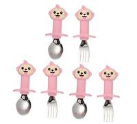 TOYANDONA 3ensembles Set De Couverts Apprentissage Inoxydable Pour Garçon Fille Lot De Ustensiles De Repas Sécurisés Et Pour Garçons Et Filles Conception Adaptée Aux Tout-petits Pour