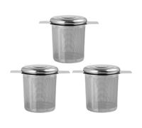 TOYANDONA 3pcs Infuseurs à Thé en Acier Inoxydable Double Poignée, Filtre à Maille Fine pour Maison et Restaurant, Passoire Saine et Sécurisée pour Feuilles de Thé