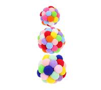TOYANDONA 3pièces Boules De Jeu Colorées pour Chats De Accessoires Ludiques pour Améliorer Intelligence Et Instinct De Chasse De Votre Animal pour Divertissement Autonome Et Interactif