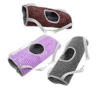 TOYANDONA 3pièces Cachette pour Rat Lit Pivotant pour Furet Tunnel pour Planeur à Sucre De Hamacs pour Petits Animaux Nid Chaud Et Confortable pour Cage Jouet Tubulaire pour Écureuil