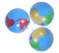 TOYANDONA 3pièces Globe Terrestre Gonflable pour Garçon Fille Jouet De Plage Et Piscine Ballon Rempli Air avec Carte du Monde Détaillée