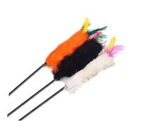 TOYANDONA 3pièces Jouet Interactif Taquin pour Chat Et Chaton Lot de Bâtons Taquin Poils De Lapin Colorés Facile à Saisir Ranger pour Et Activité
