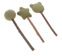 TOYANDONA 3pièces Lot de Sucettes à Herbe à Chat Sticks à Mâcher avec Catnip Jouets De Soins Bucco-dentaires pour Chatons Jouet De Nettoyage Dentaire Interactif pour Chats Intérieur