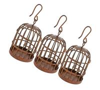 TOYANDONA 3pièces Mini Cage à Oiseaux Décorative Lot de Petite Cage Métallique à Oiseaux De Simulation à Miniature