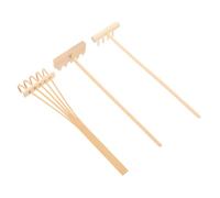 TOYANDONA 3pièces Mini Rakes Set for Zen Garden Bamboo Tabletop Meditation Tools for Home and Office Feng Shui Decor
