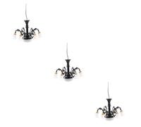 TOYANDONA 3pièces Miniature Lampe Plafonnier pour Maison De Poupée Lustre Décoratif Suspendu Éclairage De Maison Accessoire De Décoration Intérieure Lumière LED avec Design Élégant