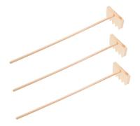 TOYANDONA 3pièces Râteau à Sable Mini Bambou Outil Relaxation Zen pour Table à Sable Kit Accessoires pour Jardin Zen et Décoration de Bureau