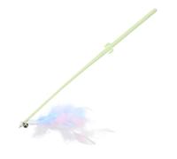 TOYANDONA 3pièces Taquin pour Chat avec Clochette Et Plumes Jeu Interactif pour Chats Canne pour Chaton Jouet De Taquinerie pour Animal De Compagnie