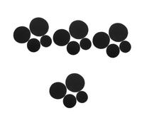 TOYANDONA 4 Ensembles Coussin De Base pour Pot De Fleurs Bonsaï Jardin Terre Cuite Intérieur Succulent Joint De Drainage Dessous De Verre Noir Non Tissé 40 pièces * 4