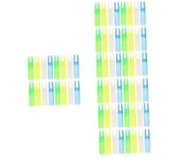 TOYANDONA 4 Ensembles Encoches De Flèches Transparentes pour Accessoires De À Arc Queue Encoche De Protection Bleu Vert Blanc Et Jaune Compatible avec Flèches 16 Pièces * 4