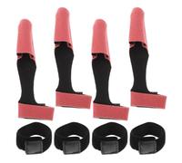 TOYANDONA 4 Ensembles Fishing Rod Tip Caps with High Elasticity Sleeve and Pole Strap Protective Covers for Scratch and Dust Portable Lightweight Fishing Pole Accessories