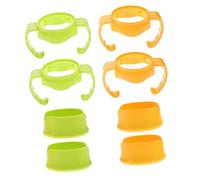 TOYANDONA 4 ensembles Manches de Bouteille pour Base Accessoires de Bouteille à Lait Jaunes Verts pour Transition Douce Gobelet
