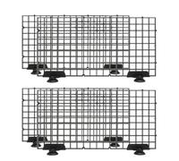 TOYANDONA 4 Ensembles Séparateur pour Aquarium en Plastique Abs Noir avec Grille de Séparation Polyvalente pour Filtration DIY et Protection du Fond du Bac