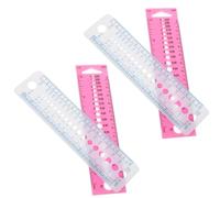 TOYANDONA 4 Outils de Mesure pour Aiguilles à Tricoter en Plastique Rigide, Règles pour Aiguilles à Crochet, Accessoires Couture Pratiques pour Tissage, Fourniture Couture Polyvalente,
