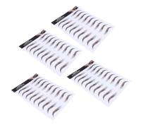 TOYANDONA 4 Pièces Autocollants 6d Imperméables et Réutilisables Effet Poils Marron en Papier Transfert D'eau Formes Arquées et Courbes Douces pour Filles pour Sourcils