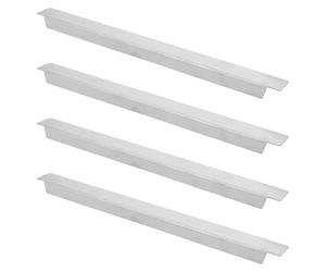 TOYANDONA 4 Pièces Barre de Support Alimentaire en Acier Inoxydable 304 | Finition Brossée Argentée, Installation sans Outil, Nettoyage Facile, pour Bacs de Table Vapeur et Lignes Buffet