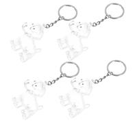 TOYANDONA 4 pièces Boîte à Souvenir pour Poils de Chien Capsule Transparente Porte Clé Pratique et Portable pour Conserver Souvenirs de Votre Animal de Compagnie