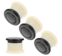TOYANDONA 4 Pièces Bouton de Meuble Rond Rétractable Encastré en Alliage | Design Dissimulé, Poignée Escamotable pour Placard et Tatami, Finition Plastique, Usage la Cuisine