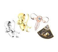 TOYANDONA 4 pièces Broche Métal Organes Humains Épingle Décorative pour Vêtements Sac à Dos Châle Accessoire et Unique pour Infirmières et Médecins