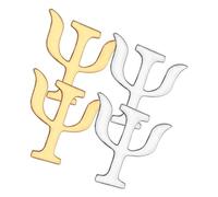 TOYANDONA 4 pièces Broche Psychologie Classique Alliage Épingles Collier Vintage pour Femmes Accessoire de Robe Personnalisé Or et Argent