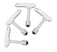 TOYANDONA 4 pièces Clé Triangle Multifonction Métal pour Poubelle Boîte à Compteur et Armoire Extérieure Clé pour Poubelle et Coffre Utilitaire