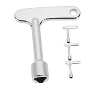 TOYANDONA 4 pièces Clé Triangle Poubelle Métal Clé Robuste Antirouille pour Boîte Électrique Compteur Eau Armoire et Bac à Ordures Extérieur Compacte et Polyvalente pour Usage Communautaire