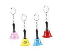 TOYANDONA 4 Pièces Cloche à Main Porte-clés Cloche De Poche Jingle Bells Cloches à Main Titulaire Cloche De Service à Main Petite Clochette Chaînes Clés Carillon Clochette Ancienne Le Fer