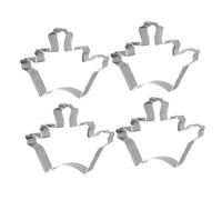 TOYANDONA 4 pièces Couronne Acier Inoxydable Moules Antirouille pour Biscuits Fruits et Pâtisserie Découpe Facile et Démoulage Rapide pour Cuisine et Boulangerie Maison