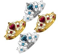 TOYANDONA 4 pièces Couronnes D Anniversaire pour Garçon Fille de Diadèmes Strass Doré et Argenté Accessoires de Fête pour Performances et Cérémonies Réutilisables et Sûrs Couleur Aléatoire
