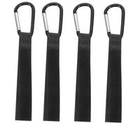 TOYANDONA 4 Pièces crochet de suspension pour poussette couverture cellulaire bébé voiture clip de carabiner accessoire poussette crochet poussette bébé mousqueton à bouton d'escalade Black