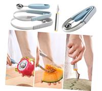 TOYANDONA 4 pièces Cuillères à Fruits Acier Inoxydable Outil Multi-fonction pour Creuser et Melon Pastèque Avocat Pratique pour Cuisine et Restaurant