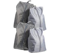 TOYANDONA 4 Pièces de Rangement étanche Chaussures de Voyage Porte-Chaussures Maman à glissière de Rangement pour Chaussures à Chaussures Portable Grey