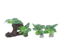 TOYANDONA 4 Pièces Décor de Grotte Cachettes Résistantes en Bois Flotté Artificiel Plantes D'aquarium Réalistes pour Aquarium d'eau Douce pour Crevettes et Poissons Rouges