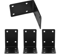 TOYANDONA 4 Pièces Équerre d'angle Noire 90 Degrés en Acier Inoxydable | Renfort Discret, Usage DIY et Fabrication, Pièces en Bois, Finition Noire Minimaliste, Installation Simple