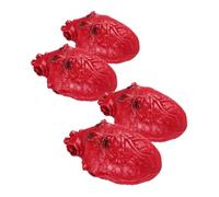 TOYANDONA 4 Pièces Faux Cœur Sanglant Halloween Décoration Réaliste Dorgane Humain Effrayant Accessoire Dambiance Hantée pour Fêtes Terrifiantes et Décorations Intérieures Extérieures