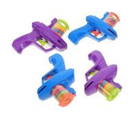 TOYANDONA 4 Pièces Flying Saucer Launcher Toy Set for Interactive Soft Disk Shooter for Outdoor Family Play Beach Park and Backyard Activities