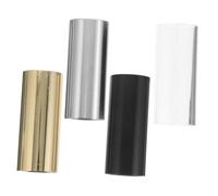 TOYANDONA 4 pièces Guitare Slide Métal pour Cordes Moyennes Or Noir Transparent Glisse Précise pour Guitare Électrique Blues Country Jazz