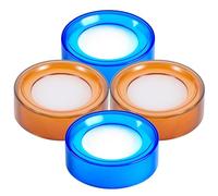 TOYANDONA 4 Pièces Humidificateur de Doigts de Bureau Rond pour Comptage | Éponge Plastique Stable, Améliore la Prise du Papier, pour Guichets, Formulaires et Caisse