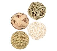 TOYANDONA 4 pièces Jouets à Mâcher pour Cobayes et Herbe de Mer et Jouets Rouleurs pour Rongeurs pour Grignotage et Usure des Dents