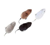 TOYANDONA 4 pièces Jouets Souris à Remonter Peluche Jouets Interactifs Garçon Fille et Chats Forme de Souris Amusante pour Jeu Intérieur et Extérieur Couleur Aléatoire Couleur Aléatoire