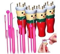TOYANDONA 4 pièces Kit de Tricotin Bois avec Accessoires Débutant pour Fabrication de Poupées DIY Créatif pour Filles et Loisirs Manuels Couleur Aléatoire Couleur Aléatoire